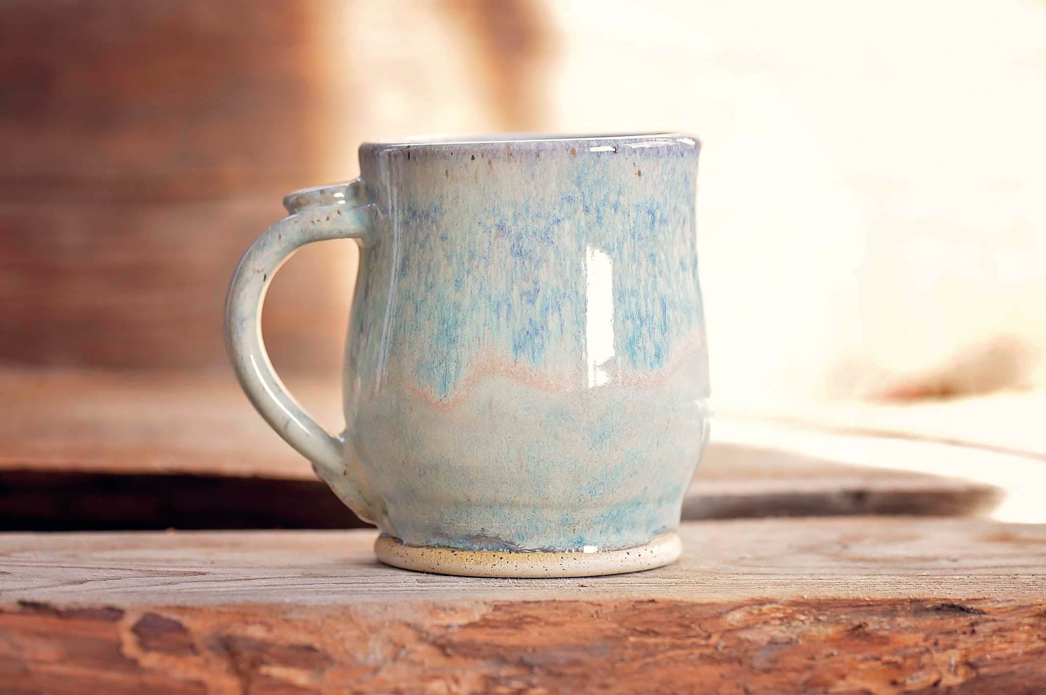 12.5oz Blue Feather Horse Mug