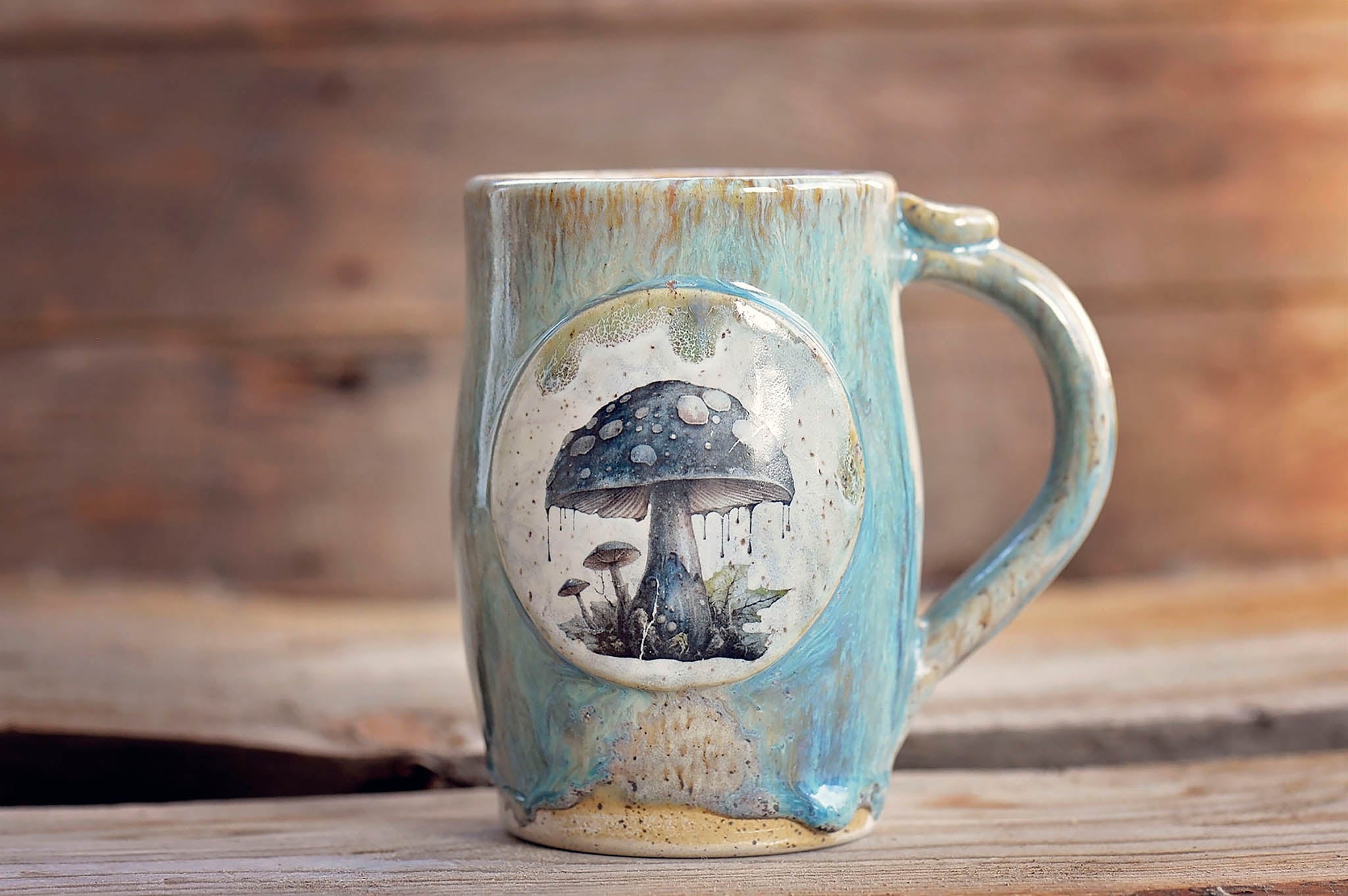 16.9oz Black Mushroom Mug