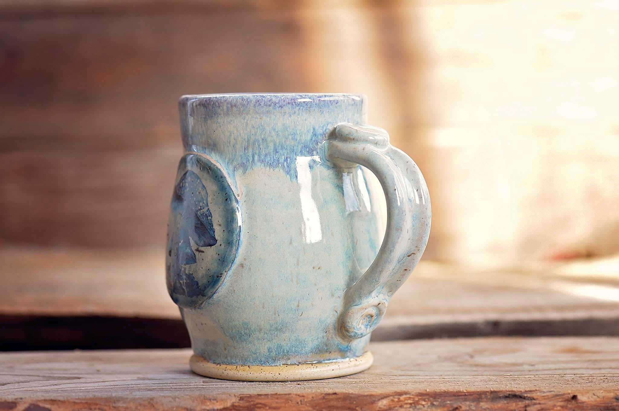 12.5oz Blue Mushroom Mug