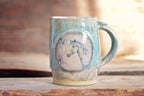 16.9oz Rusted Blue Wildflower Horse Mug