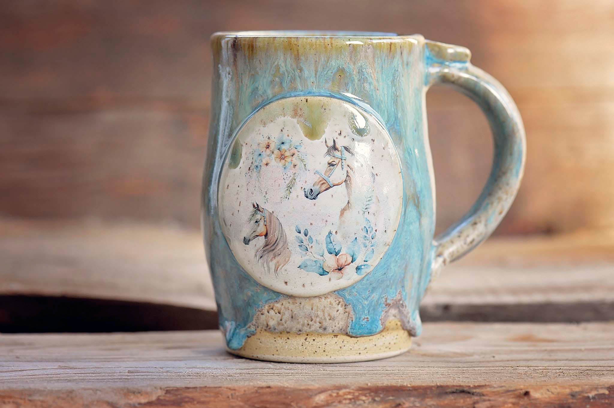 16.9oz Floral Pair Mug