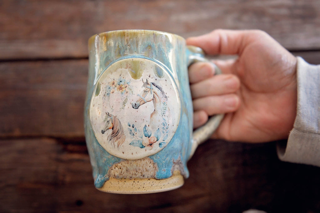 16.9oz Floral Pair Mug