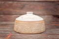Ceramic Carved Blossom Jewelry Jar with Pink & Cream Lid