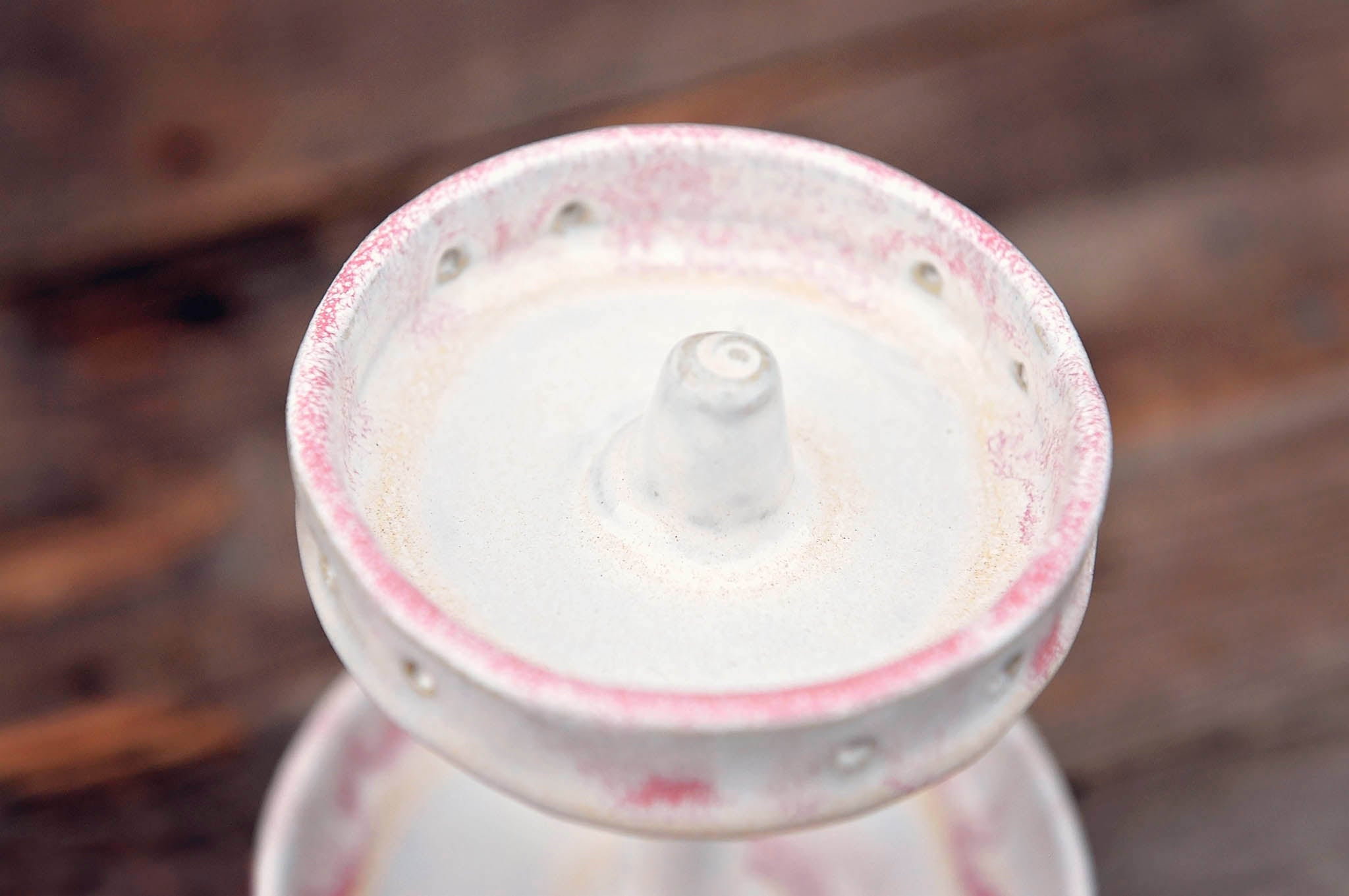 Two-Tier Pink Ceramic Jewelry Stand