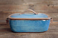 Blue Ceramic Baking Casserole Dish with Lid
