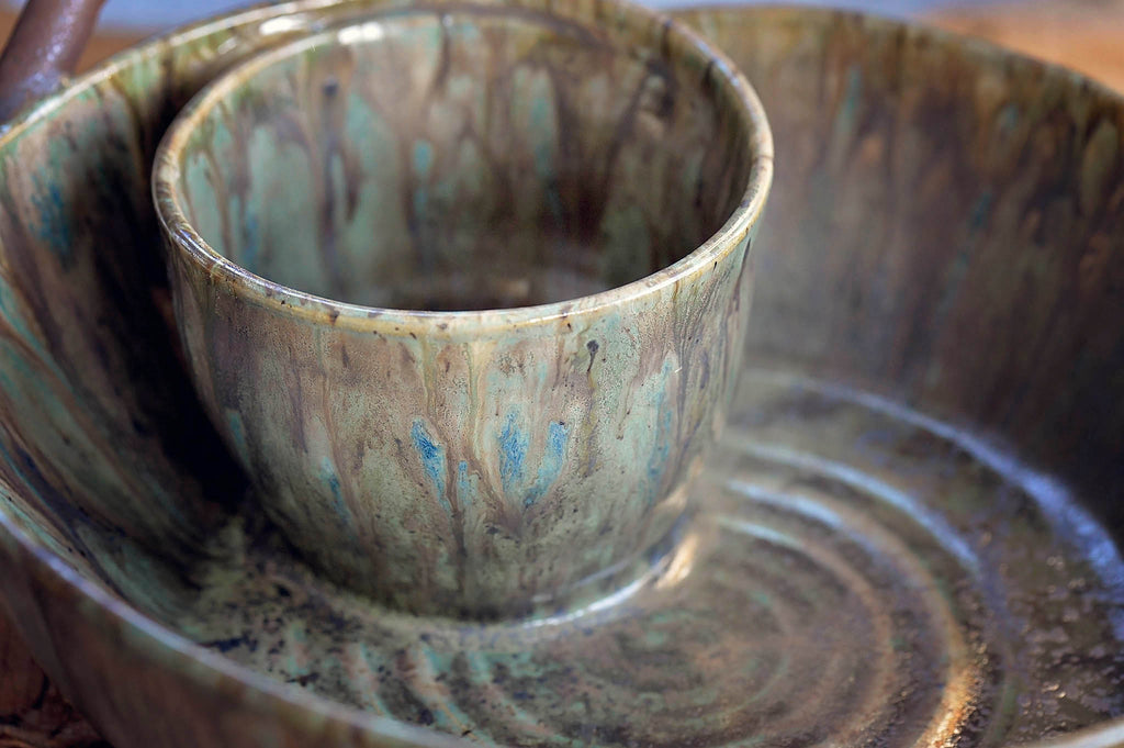 Artisan Chip and Dip with Rustic Handle