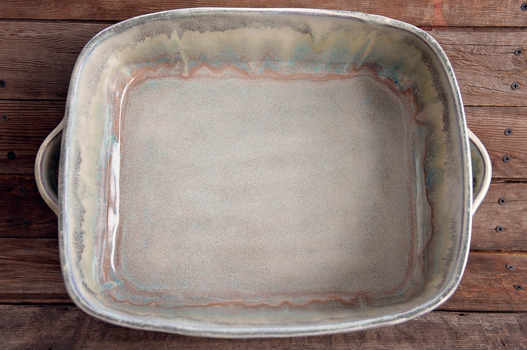 Large Coastal Glaze Rectangular Baking Casserole Dish