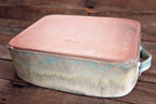 Large Coastal Glaze Rectangular Baking Casserole Dish