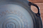 Large Patterned Serving Platter - Ocean Blue