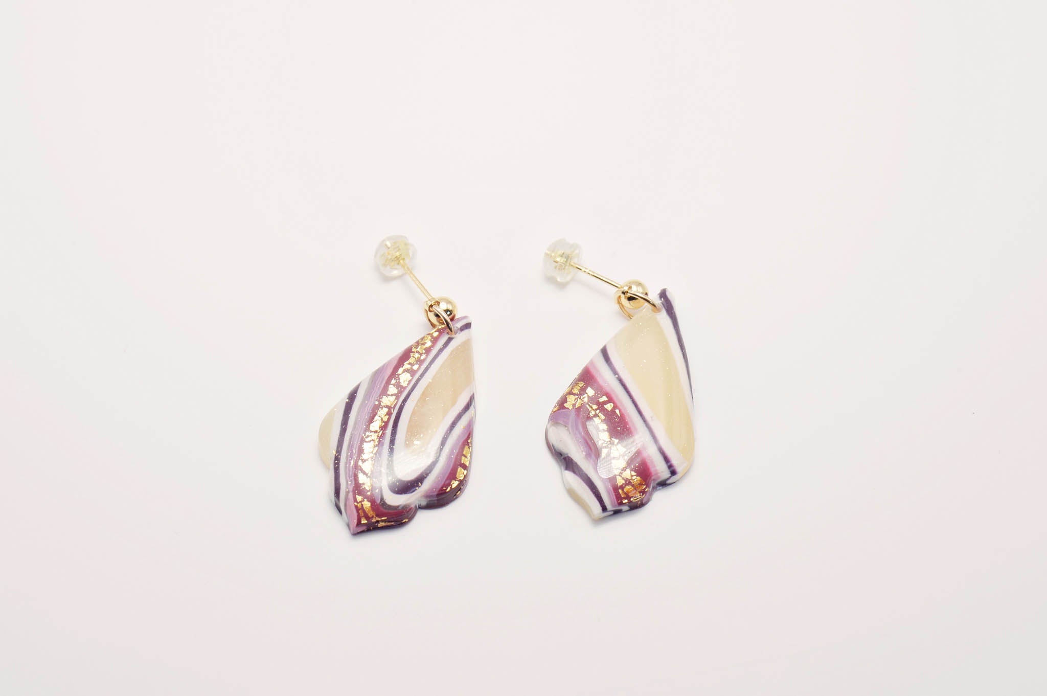 Purple Pink Agate Inspired Earrings
