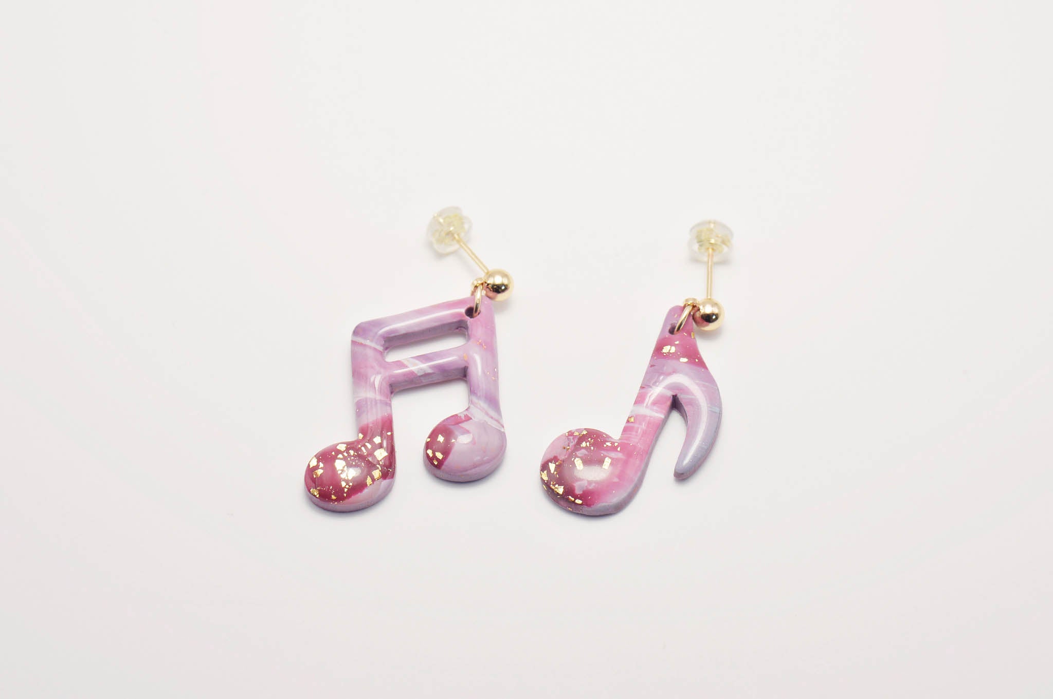 Rosey Music Note Earrings