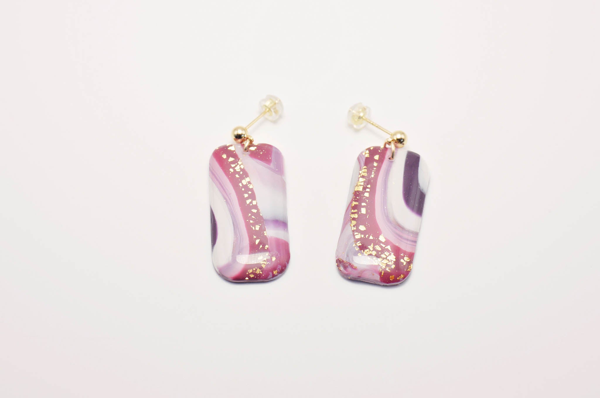 Purple Pink Agate Faux Bars