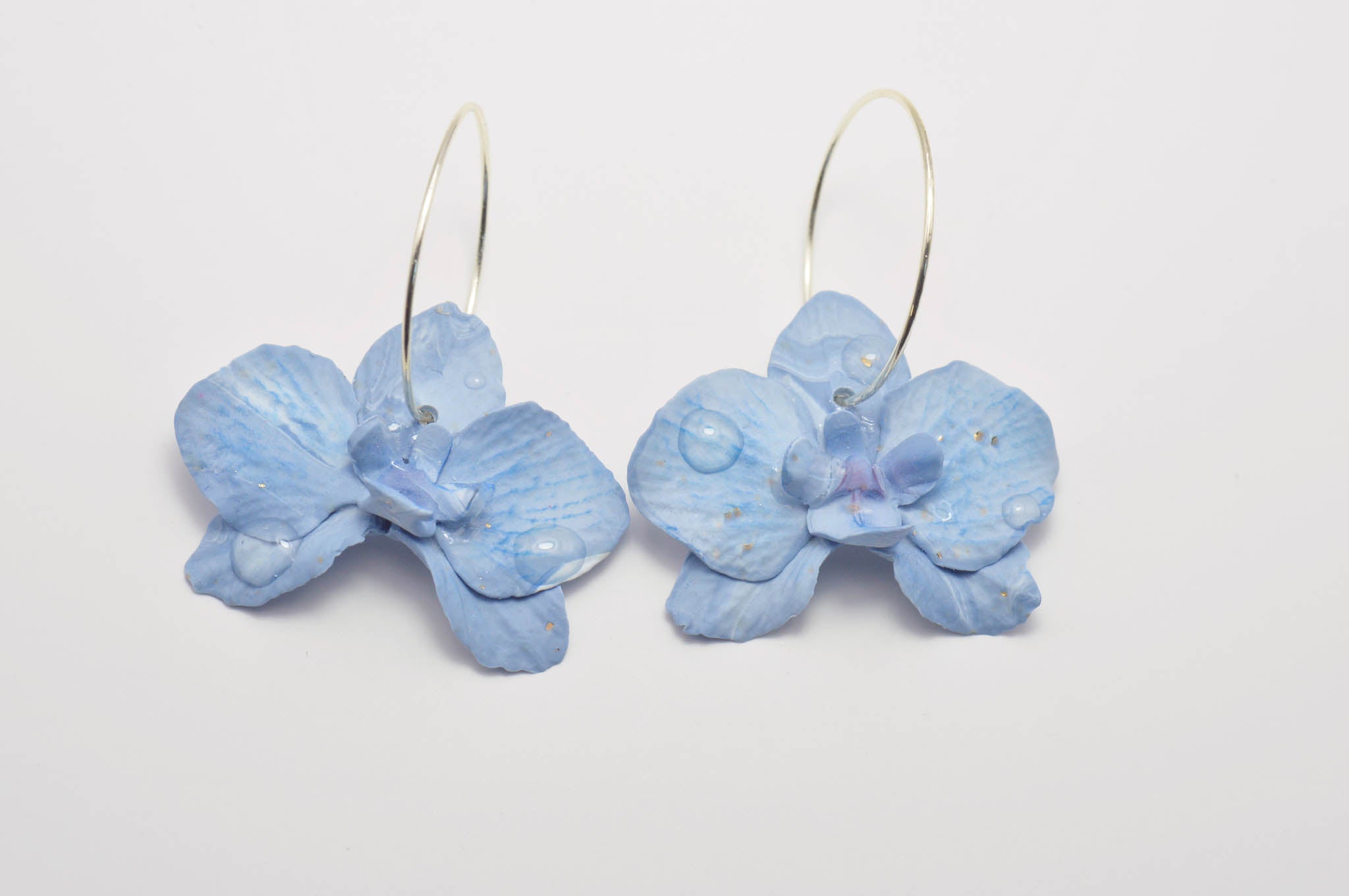 Orchid Hoop Earrings