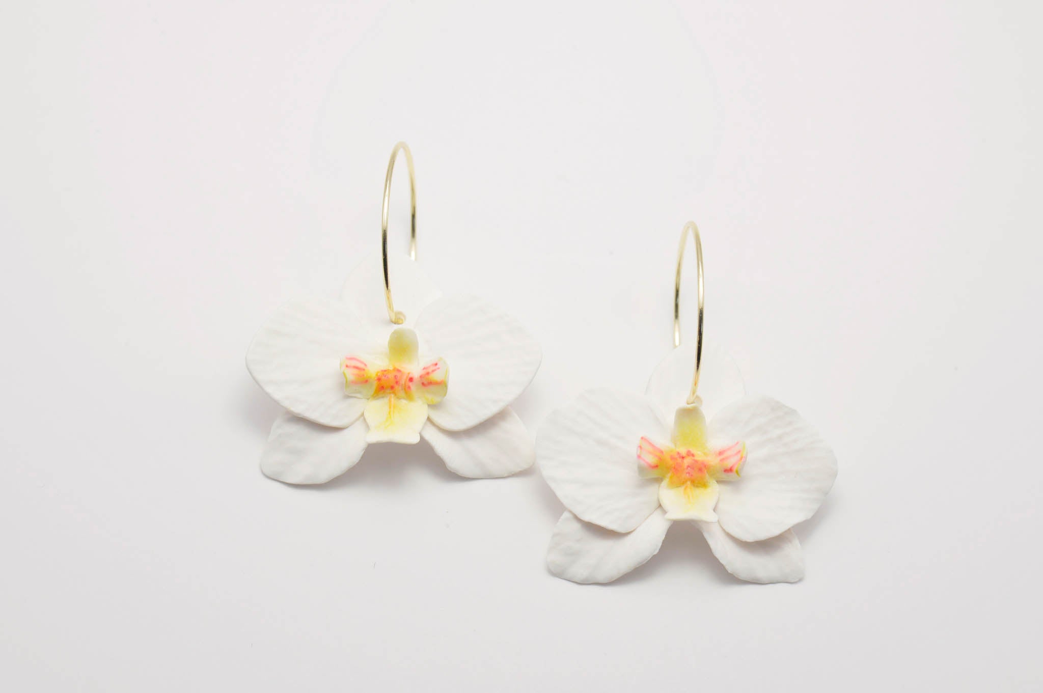 Orchid Hoop Earrings