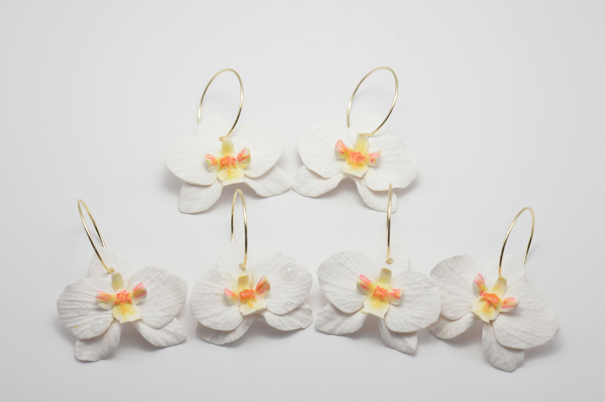 Orchid Hoop Earrings