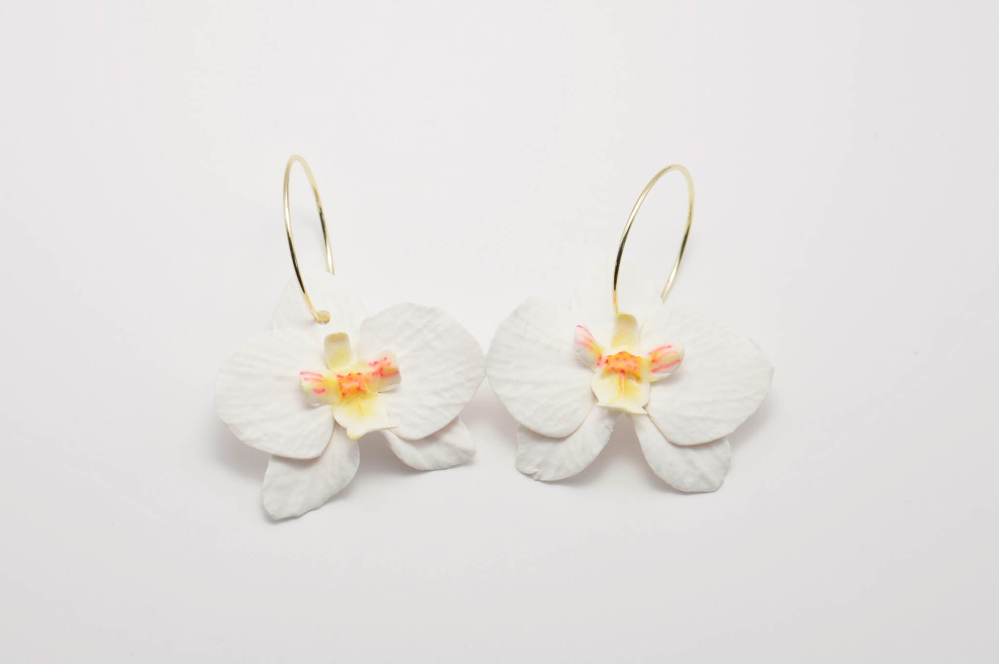 Orchid Hoop Earrings