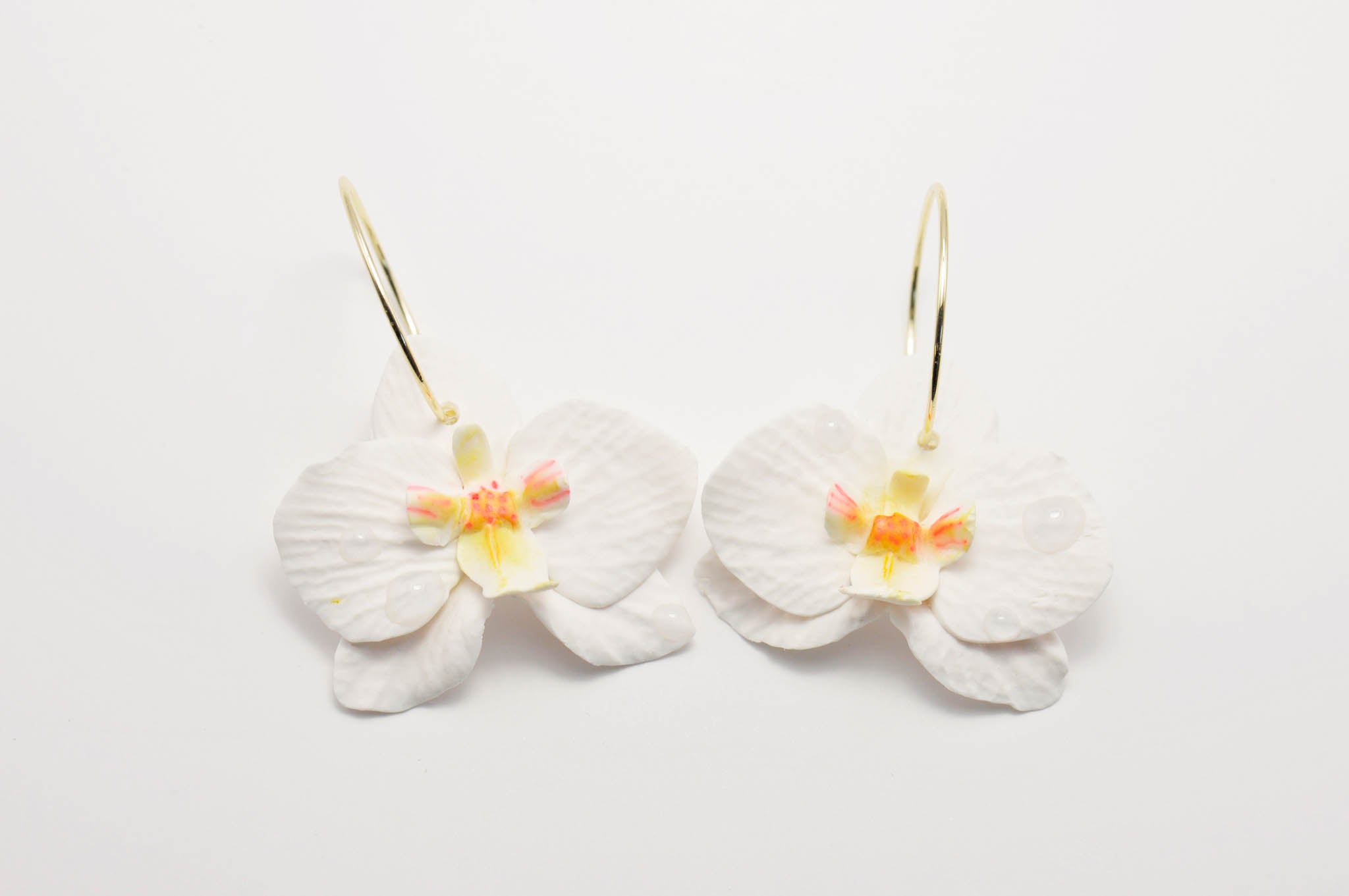 Orchid Hoop Earrings