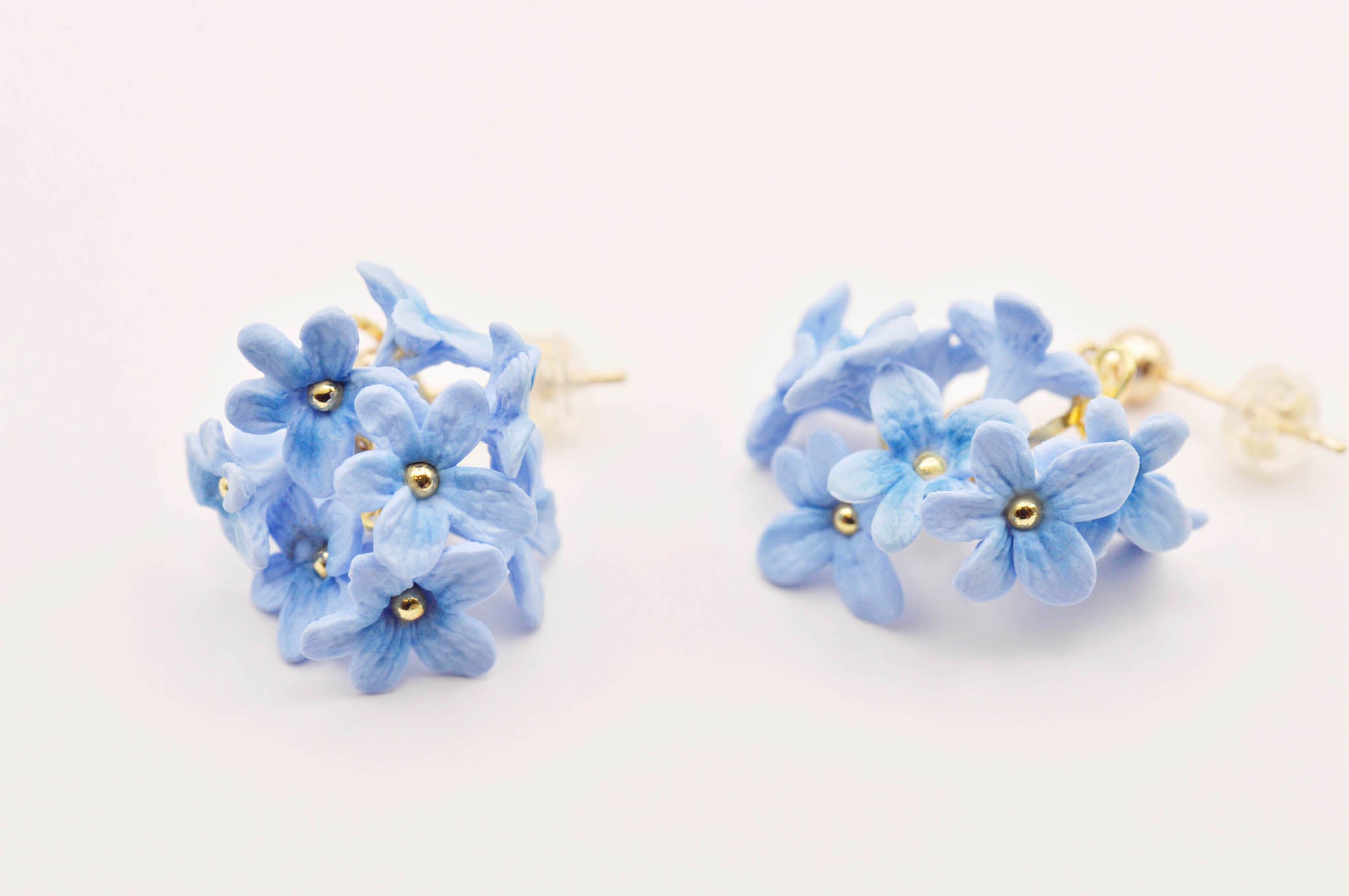 Forget-Me-Not Bouquet Earrings - Blue