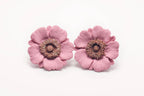 Poppy Studs - Rose Pink & Red