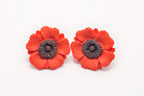 Poppy Studs - Rose Pink & Red
