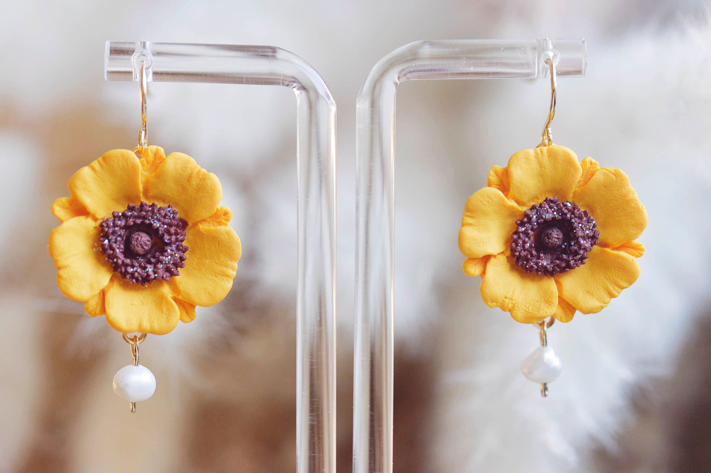 Poppy Flowers with pearls