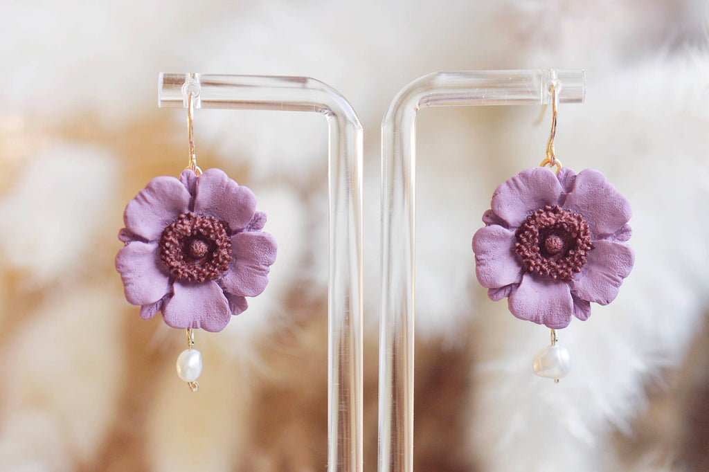 Poppy Flowers with pearls