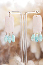 Peach & Mint Polymer Clay Dangles