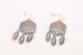 Orange Turquoise Dangle Drops