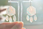 Orange Turquoise Dangle Drops