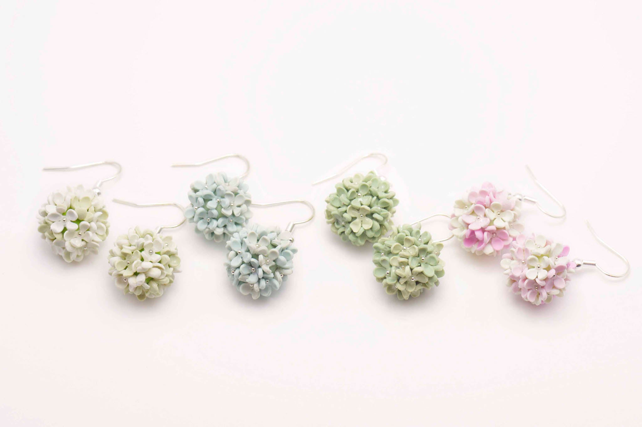 Hydrangeas with Sterling Silver Hooks