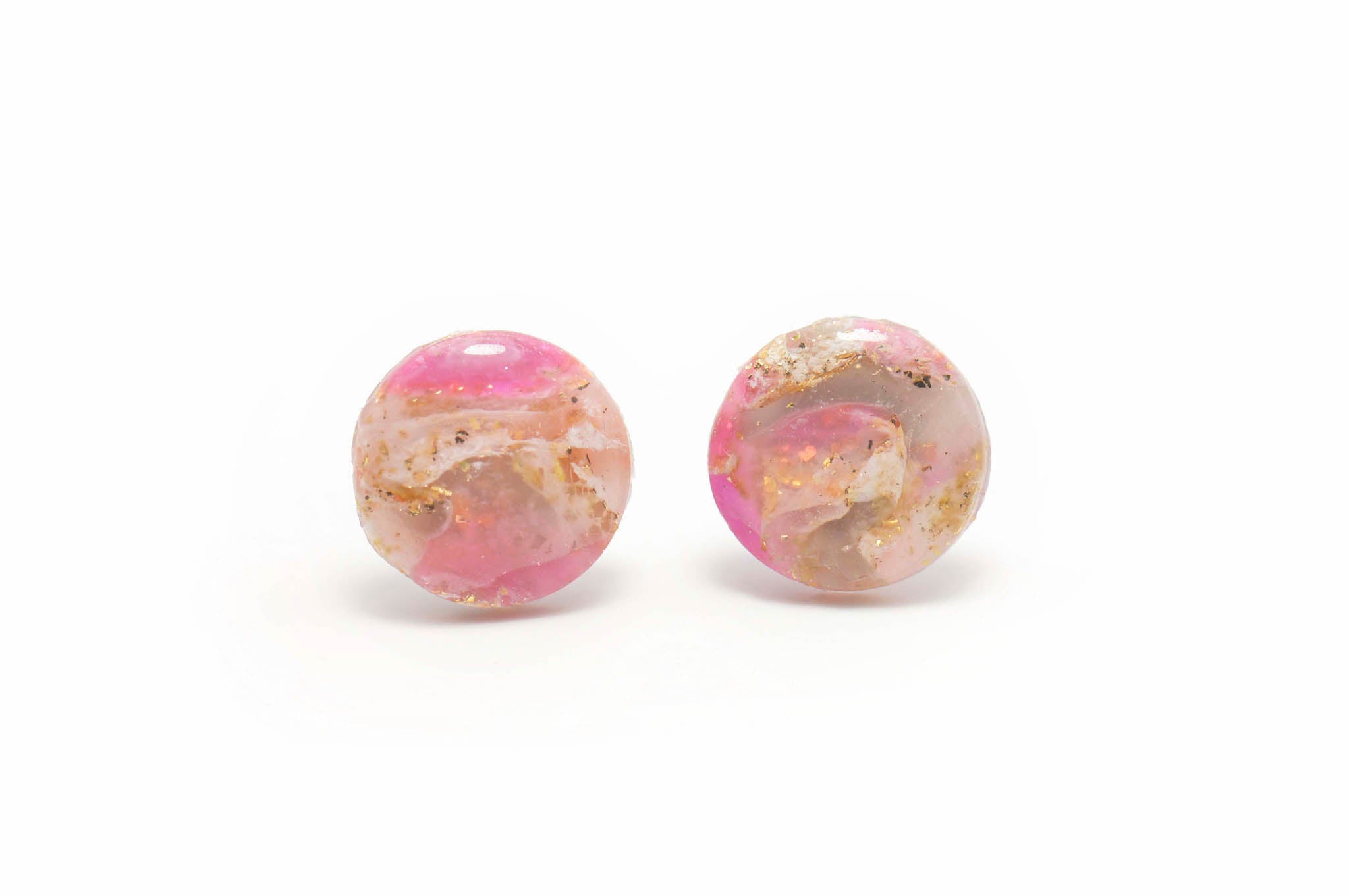 Blush Terrazzo Studs-- Surgical Stainless Steel