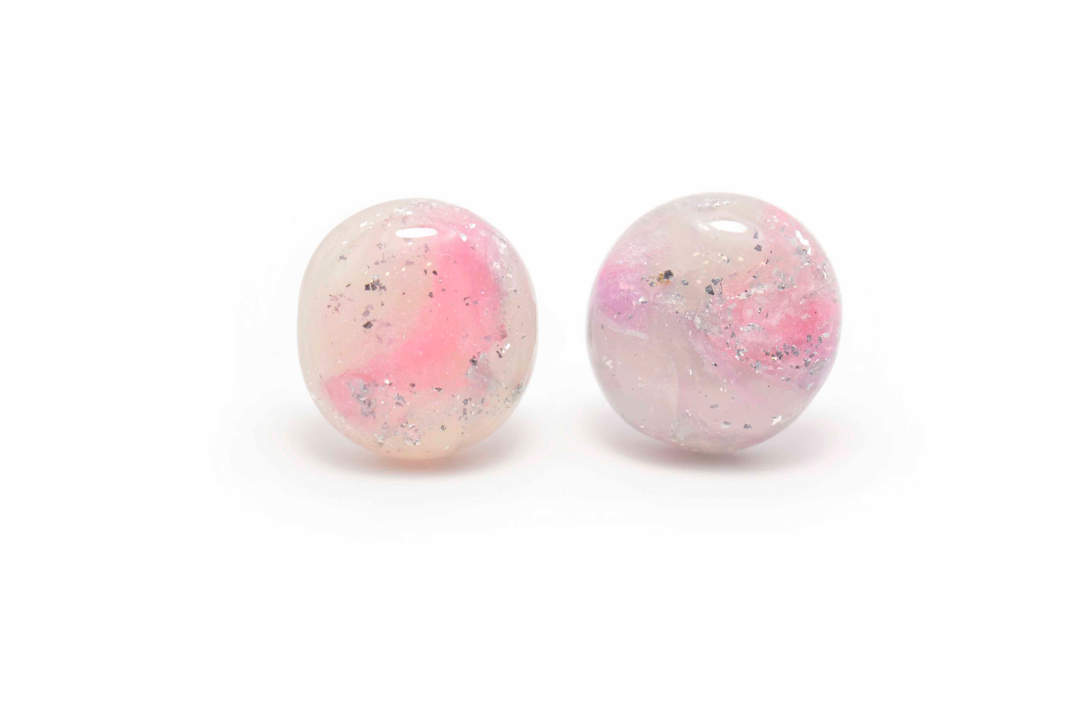 Blush Terrazzo Studs-- Surgical Stainless Steel