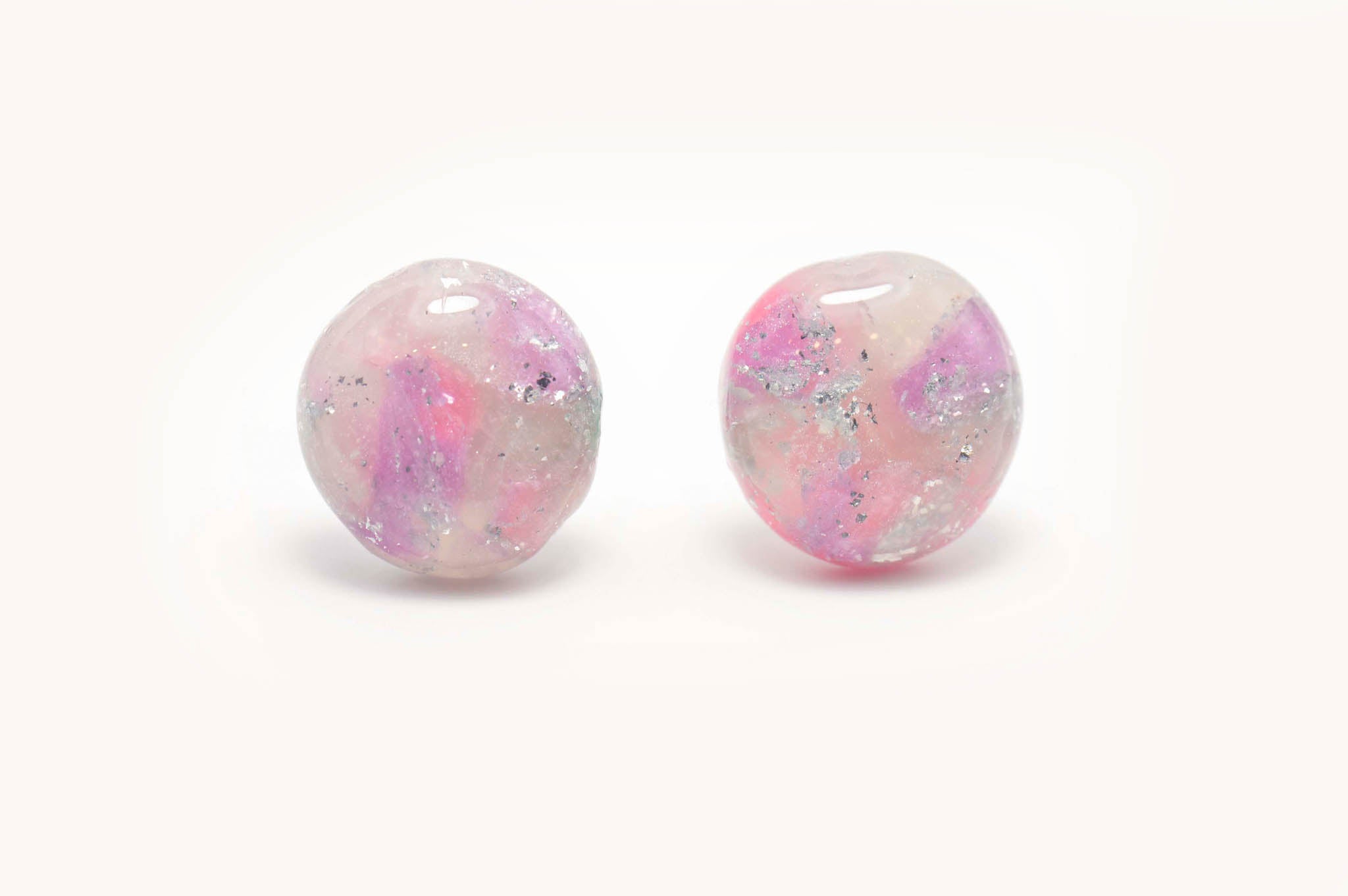 Blush Terrazzo Studs-- Surgical Stainless Steel