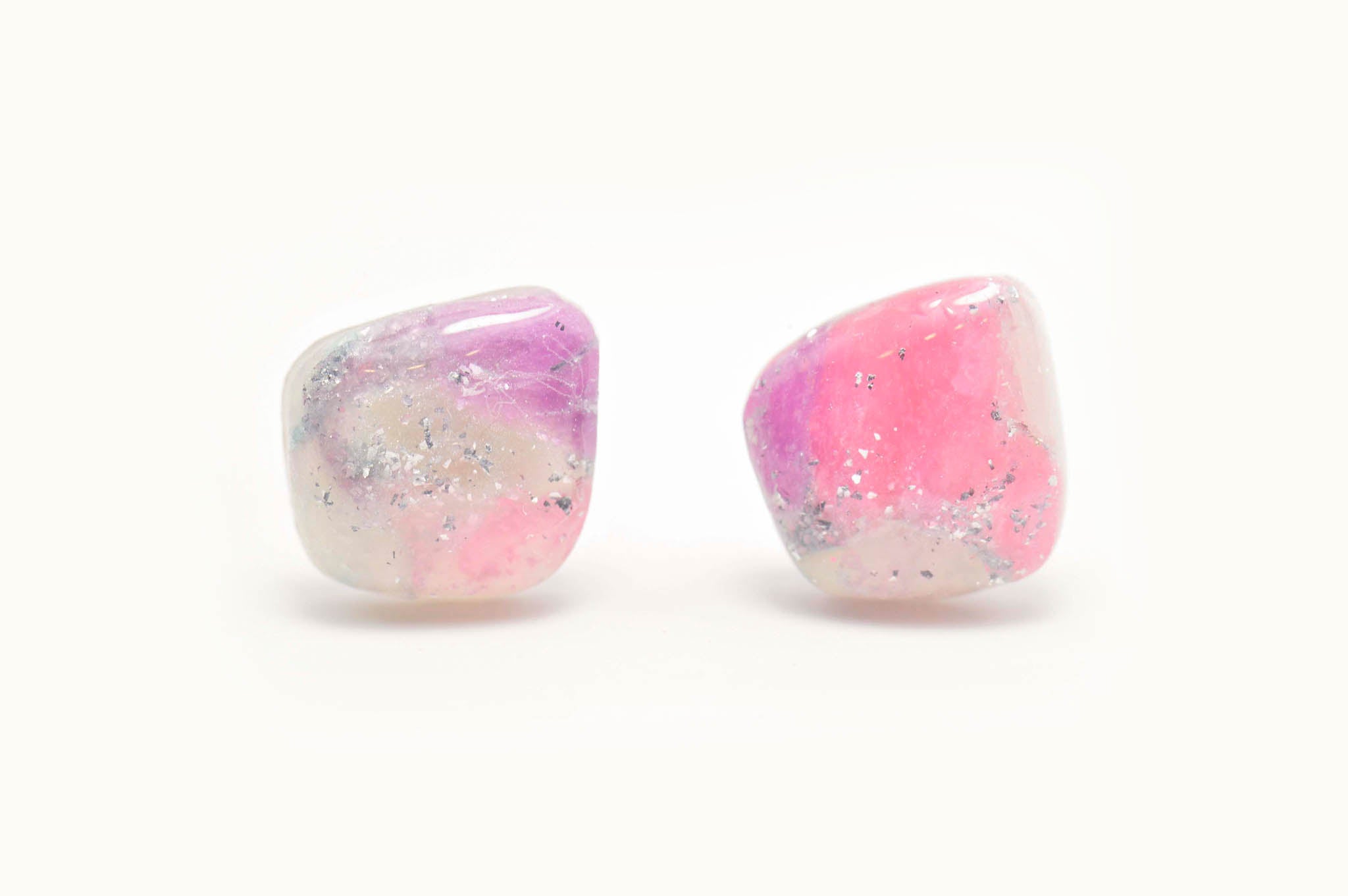 Blush Terrazzo Studs-- Surgical Stainless Steel